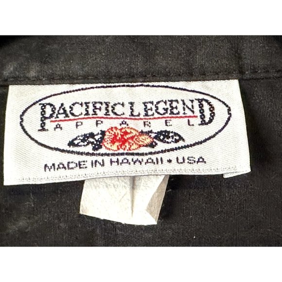 Hawaiian shirt Pacific Legend XL beer bottles palm trees made in Hawaii black - Picture 5 of 16
